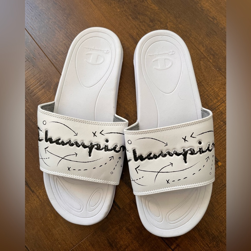 Champion White Slide Sandals - 9
